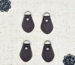 Петля пришивная для сумки, р. 6x4 см, 2 пары, коричневый