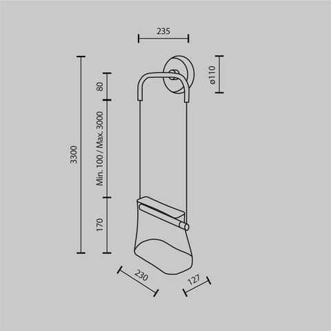 Настенный светодиодный светильник Maytoni Cabaret MOD170WL-L8BS3K1