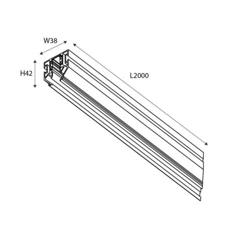 Шинопровод низковольтный в натяжной потолок Favourite Logica 1014-TB-200, 2м