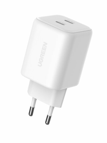 Зардяное устройство UGREEN X526 (65154) 45W Dual USB-C GaN Fast Charger EU, белый