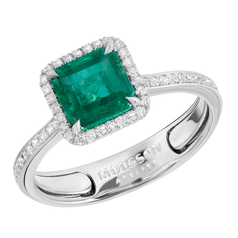 Кольцо с изумрудом и бриллиантами, R0068-3/3