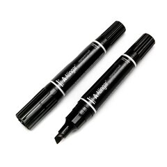 
          Маркер двухсторонний, перманентный, Alingar, черный, скошенный/пулевидный, 1-6 мм/2 мм, 12 шт/уп, картонная упаковка