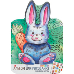 Альбом для рисования с наклейками 195х276мм 32л 