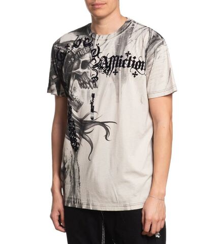 Affliction | Футболка мужская Indian Chief Tee Sand A28610 слева