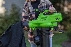 Воздуходувка-пылесос Greenworks GD60BVII 60V (368 км/ч) аккумуляторная, без АКБ и ЗУ