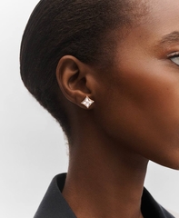 Ассиметричные серьги-пусеты LV SUN & STAR коллекция Blossom rose VGOLD