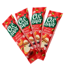 Фруктово-ореховый батончик яблоко-корица 'Ол'лайт', 120г 🔸 4 шт х 30г