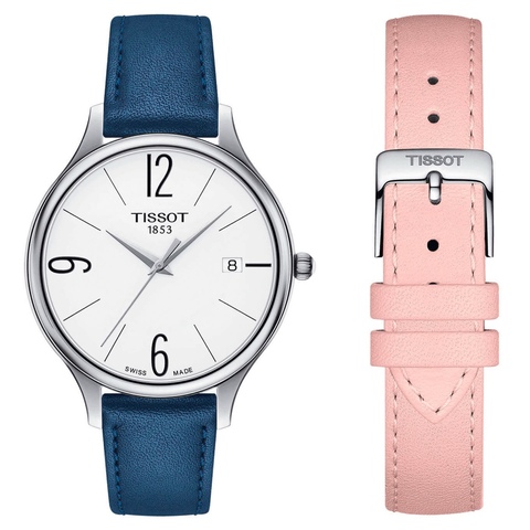 Наручные часы TISSOT Bella Ora T103.210.16.017.00, белый/синий/розовый