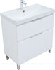 Aquanet 345689 Тумба с раковиной Алвита new 80 (Flash) напольная 2 ящ. цв. белый матовый (345689)