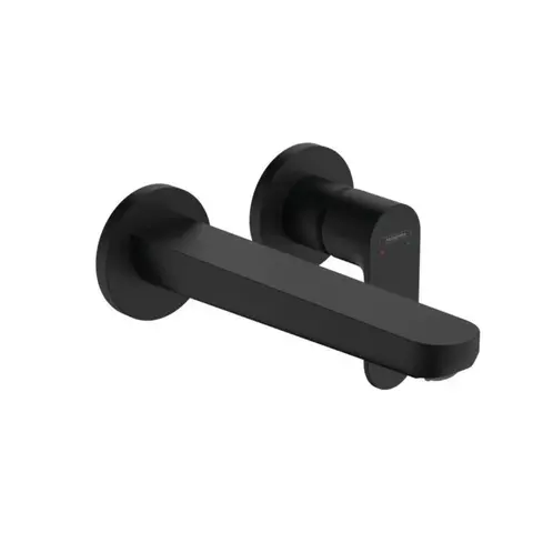 Смеситель для раковины, на 2 отверстия, с донным клапаном, черный Hansgrohe Rebris E 72568670