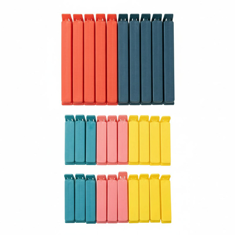 Набор зажимов для пакетов Flena 30 шт, полипропилен