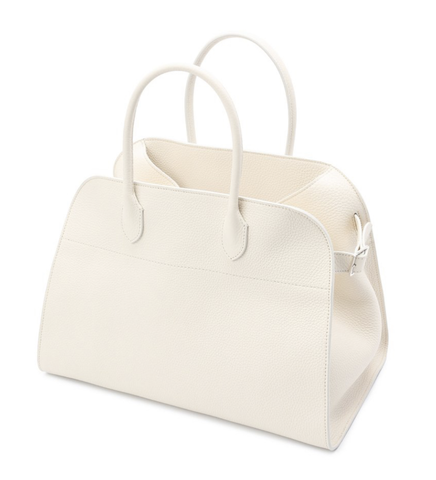 Кожаная сумка The Row Margaux, белый