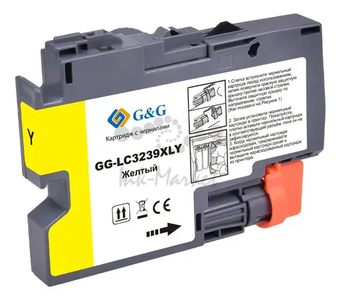 Картридж струйный G&G GG-LC3239XLY желтый (52мл) для Brother HL-J6000DW/J6100DW
