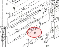 Передаточный ролик Regist Conveyance Roller для PRO 1051, PRO 1200 - A0G6700100 Konica Minolta
