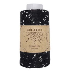 Paillettes на конусе 154 (черный серебро)