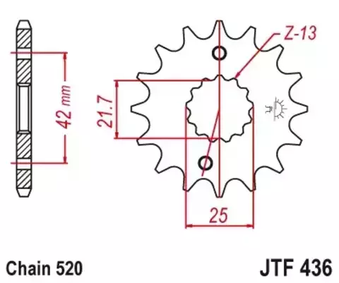 Звезда ведущая JTF436 13