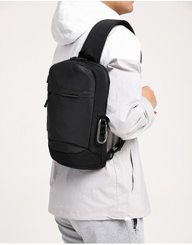 Картинка рюкзак однолямочный Ozuko 9262 Grey - 5