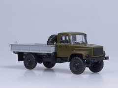 GAZ-3308 board 4x4 engine ZMZ-513 blackout on headlamps khaki AutoHistory 1:43