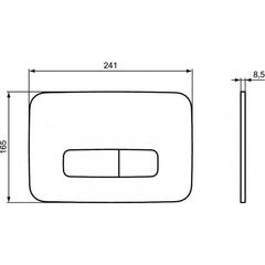 Панель смыва, черный Ideal Standard Oleas M3 R0123A6