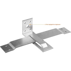 ЗУБР СОС-2.0, 40 x 250 (190) x 2 мм, пластина, скользящая опора для стропил (310166-190) (25 штук)