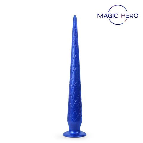 Синий стимулятор с ромбовидным рельефом - 31,5 см. - Bior toys MAGIC HERO MH-13029