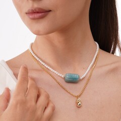 Латунная цепочка с игрушкой-Неваляшкой, gold