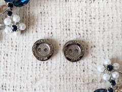 Пуговицы, d 1,3 см, 2 прокола, тёмный никель