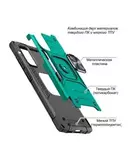 Противоударный чехол Strong Armour Case с кольцом для Samsung Galaxy M23 5G (Зеленый)