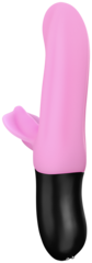 Нежно-розовый пульсатор с клиторальным лепестком Bi Stronic Fusion - 21,5 см. - 