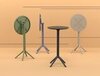 Стол пластиковый барный складной Siesta Contract Sky Folding Bar Table 60, бежевый