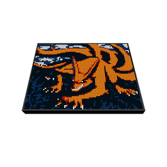 Большой набор для творчества Wanju pixel ART картина мозаика пиксель арт - Курама Девятихвостый Демон-Лис Наруто Kurama Nine-Tailed Fox Naruto 5642 детали круглые M0106