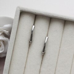 Швензы 15*3 мм с английским замком, родий, Ш038