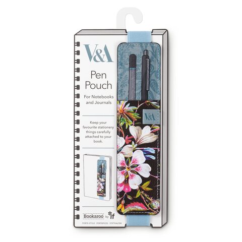V&A Bookaroo Pen Pouch - Kilburn Black Floral