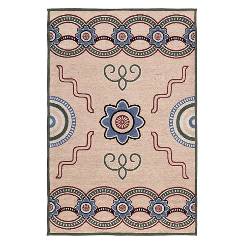 Ковер из хлопка по мотивам эвенских орнаментов 160х230см Tkano Cultural Heritage