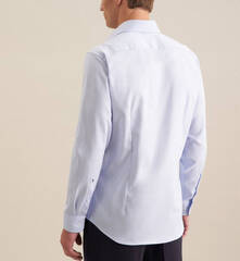 Сорочка мужская Seidensticker Shaped Fit 01.293650-11 из фактурной ткани голубая