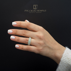 Кольцо Классика. Салатовый нефрит