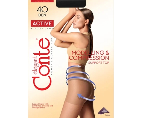 Колготки женские 40 Den Active, р.6 Nero Conte