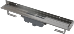 Водоотводящий желоб с порогами для цельной решетки с воротником к стене, арт.APZ1016-950 AlcaPlast фото