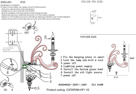 Настенный светильник Crystal Lux CATARINA AP1 V2 GOLD/TRANSPARENT-COGNAC