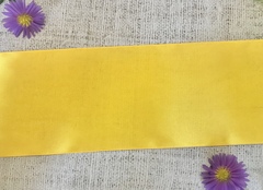 Лента атласная, ш. 10 см, янтарный