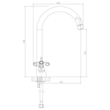 Смеситель для кухни с поворотным изливом RS42-72