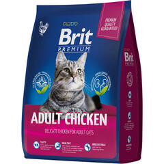Brit Premium Cat Adult сухой корм для взрослых кошек (курица) 800 гр