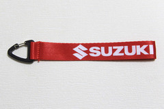 Ремешок короткий для ключей Suzuki black/red