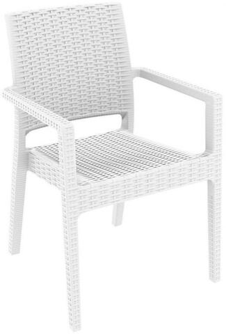 Кресло пластиковое плетеное, Siesta Contract Ibiza, белый