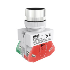 25012 Выключатель кнопочный BK22-ABLF-BLK DEKraft без фиксац.