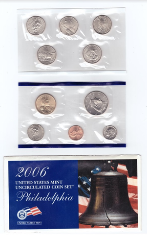 Годовой набор США в родной запайке 2006 год двор Р + 5 монет Штаты