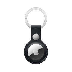 Кожаный брелок с заводным кольцом Apple Leather Key Ring для AirTag, Midnight (Темная ночь)