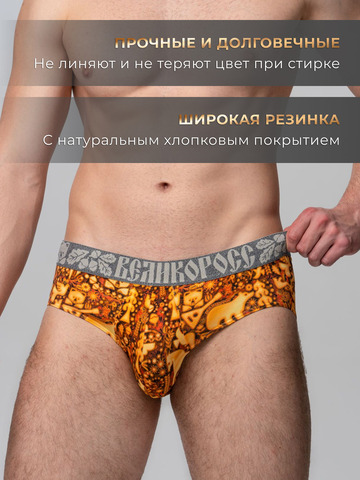 Комплект из 3-х спортивных трусов - «Праздничный лес»