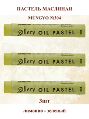 Пастель масляная мягкая профессиональная MUNGYO Gallery Лимонно-Зеленый №304 (3шт)