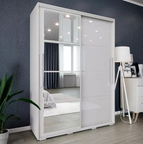 шкаф-купе КРАФТ-6 ШКК-06 (ясень белый) 1,6 м